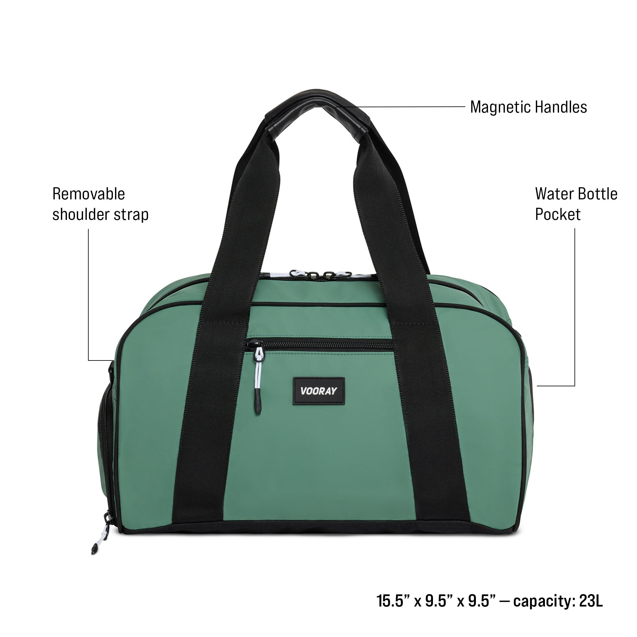 duffel bag for work travel VOORAY Burner Gym Duffel SAGE