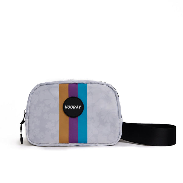 Quinn Belt Bag – White Floral Retro Stripe – Vooray display picture 2
